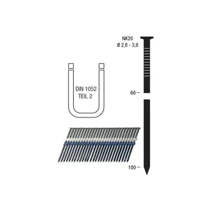 Nagelstreifen NK20 4,6 x 145 mm HBK blank geharzt Kunststoffgebunden 20 Grad
