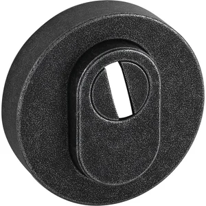 Sicherheitsrosette rund - außen, PZ, mit KZS, verzinkt schwarz passiviert