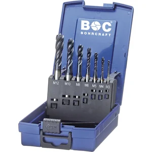 BOHRCRAFT Maschinengewindebohrer-Satz M3-M12 HSS-E TIALN 40º RSP 7-teilig