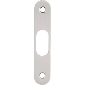 Schließblech Anschlagplatte für Schiebetürschlösser, 90x18x2 mm, verchromt sat.