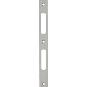 Schließblech S50 für Schiebetürschloss mit Hakenfalle und Riegel,silber lackiert