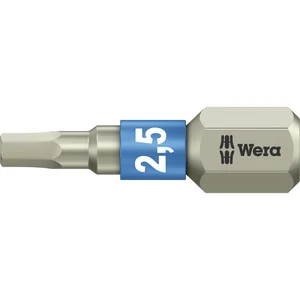 WERA Bit-Einsatz Edelstahl 3840/1TS 1/4"sechskant 2.5/25 mm Innensechskant