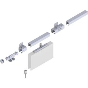 Schiebetorbeschlagset HELM 400 für Wandmontage, max. 400 kg, Stahl verzinkt