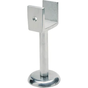 Trennwandstütze U-förmig, Bodenabst. 102mm, Lichte Breite 25 mm, silber eloxiert