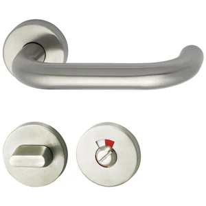 MARCHESI Drückergarnitur HARMONIE - auf Rosette WC, 38 - 45, Edelstahl, rot weiß