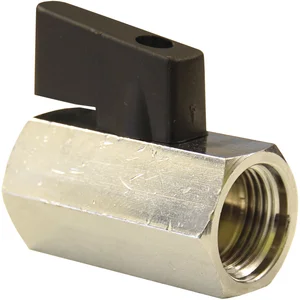 Kugelhahn mit beidseitigem IG 3/8" mit kurzem Hebel