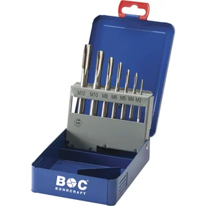 BOHRCRAFT Maschinengewindebohrer-Satz M3-M12 HSS-E Co5 gerade genutet 7-tlg.