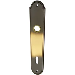 MARCHESI Langschild LÖFFELFORM/POSTHORN - BB 90, Messing patiniert