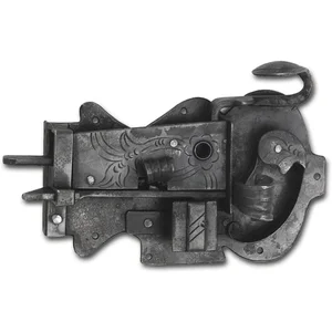 Rustikales Schlossset Wien, links, DM 120, Eisen verzinkt geschwärzt