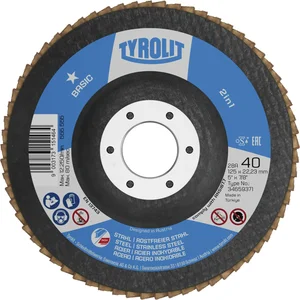 TYROLIT Schleiflamellenteller 2in1 Basic* gerade Ø 115 mm Korn 60 Form 28A