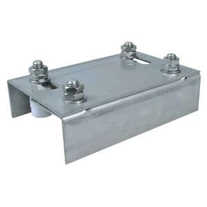 Torführung verstellbar mit 4 Kunststoffrollen ø 42 mm, Stahl verzinkt