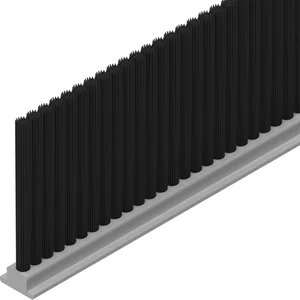 SOLIDO/HELM Bürstendichtung 25 mm zu Anschlagkasten Glas auf Maß schwarz