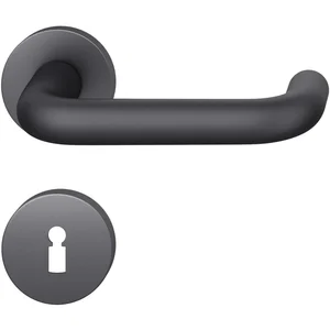 FSB Drückergarnitur 12 1070 ASL auf Rosette BB, schwarz matt