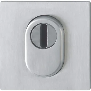 HOPPE Flachrosette eckig-PZ mit KZS, 65-75, Edelstahl