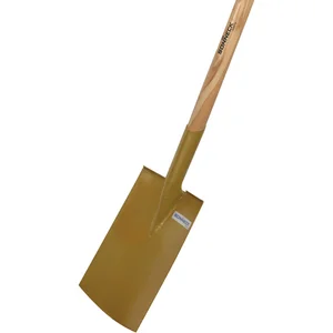 SONNECK Gartenspaten Gold mit Tritt und T-Stiel Größe 280 x 180 mm