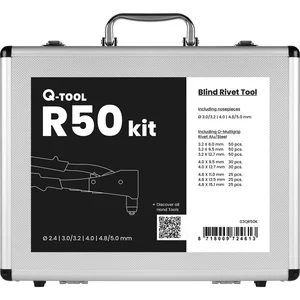 FEIFAR Sortimentskassette mit Alu Blindnieten inkl. Handnietzange QR50