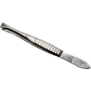 LEINA Splitterpinzette gerade, stumpf Größe 8 cm