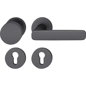 FSB Wechselgarnitur 12 1289 ASL auf Rosette PZ, Knopf drehbar, schwarz matt