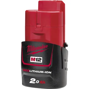 MILWAUKEE Akku / Ersatzakku M12 B2 Red Li-Ion 12 Volt / 2,0 Ah Red Li-Ion