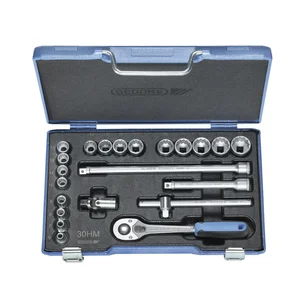 GEDORE Steckschlüssel-Satz D30HMU-10 3/8"vierkant mit Umschaltknarre 22-teilig