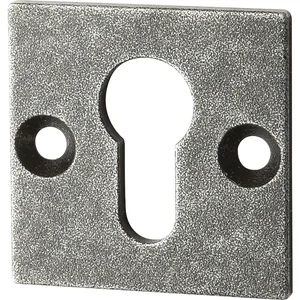 Sicherheitsrosette eckig - innen, PZ, ohne KZS, verzinkt schwarz passiviert