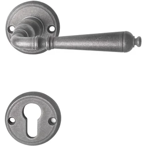 HALCÖ Drückergarnitur GRÖDEN - auf Rosette PZ, 38 - 45, thermopatiniert