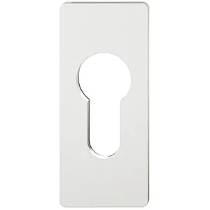 FSB Zylinderrosette 17 1768 eckig zum Aufkleben, 3 mm, Aluminium silber eloxiert