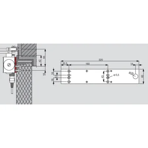 DORMAKABA Montageplatte für TS 73 EMF, silber