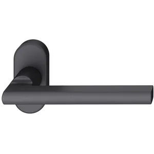 FSB Rahmentürdrücker 09 1035 Hochhaltefeder B ovale Rosette Aluminium schwarz