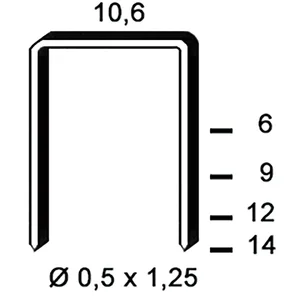 ALSAFIX Klammern Type PF 12 mm aus Stahldraht verzinkt (4000 Stück)