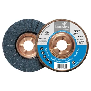 LUKAS Schleiflamellenteller SLTT Zirkonkorund ø 115 mm Korn 40