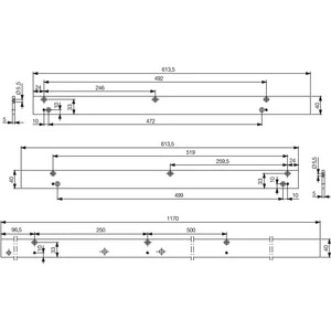 DORMAKABA Montageplattenset für G-SR-BG, silber