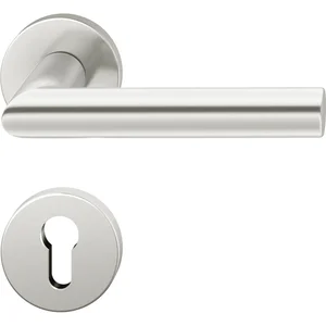 FSB Drückergarnitur 12 1076 ASL auf Rosette PZ, silber eloxiert