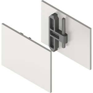 HELM GT-L Abdeckkappen-Set mit Abstandsprofil 15 mm Edelstahl-Effekt