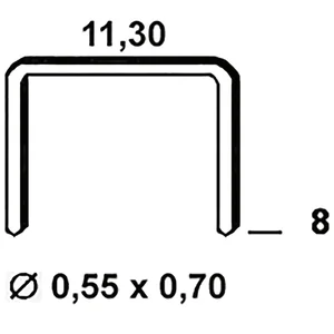 ALSAFIX Klammern Type 53 8 mm aus Stahldraht verzinkt (5000 Stück)