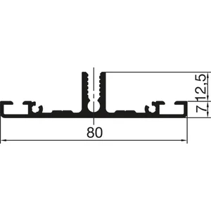 THYSSENKRUPP Syprotech Sprossenprofil 80/7 nicht tragend, L=7000 mm, Alu blank