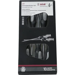 WGB Schraubendreher-Satz Schlitz/Pozidriv 6-teilig