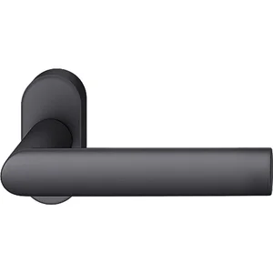 FSB Rahmentürdrücker 09 1108 Hochhaltefeder B ovale Rosette Aluminium schwarz