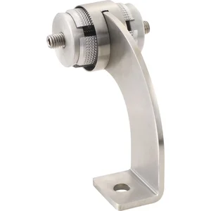 KWS Mittelstütze WS gebogen 90°, Rundrohr, f. Außen ø 35mm, links,Edelstahl matt