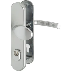 SH-Wechselgarnitur LIEGE-Schild PZ88, mit Kernziehschutz, Alu silber eloxiert