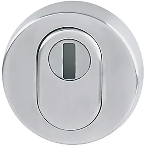 HOPPE Zylinderrosette außen rund PZ mit Kernziehschutz, Edelstahl matt