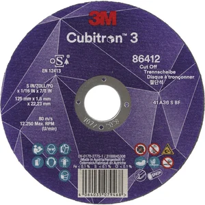 3M Trennscheibe Cubitron3 gerade Form 125 x 1,0 x 22,23 mm Inox/Stahl
