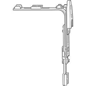 ROTO NT/NX Eckumlenkung Stulp oben mit Ausstoß für 2-flg. Fenster silber