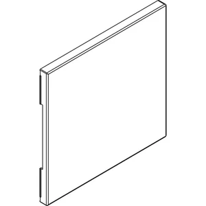 HAWA Toplock Abdeckkappe blind eckig für Gegenkasten Kunststoff verchromt matt