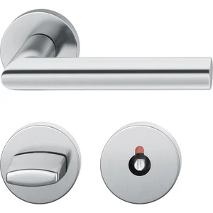 FSB Objekt Drückergarnitur 72 1076 AGL auf Rosette WC DIN, Edelstahl matt