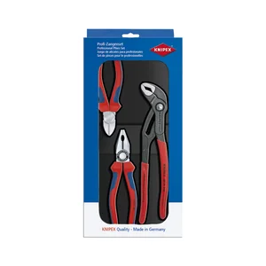KNIPEX Zangenset 3-teilig Kombizange, Seitenschneider, Wasserpumpenzange