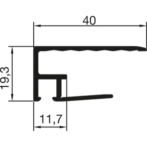 THYSSENKRUPP Syprotech Tropfnasenprofil U 16 mm, L=2100 mm, Alu blank