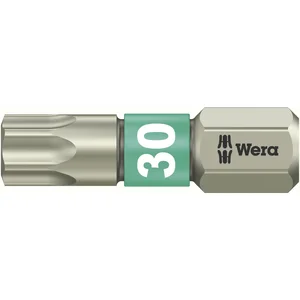 WERA Bit-Einsatz Edelstahl 3867/1TS 1/4"sechskant TX30/25 mm Torx®