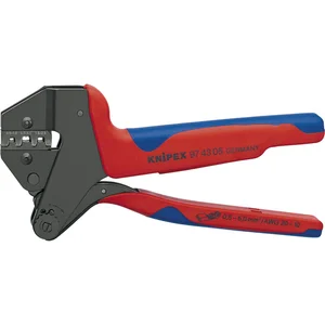 KNIPEX Crimp-Systemzange 974305 mit Crimpeinsatz für unisolierte Steckverbinder