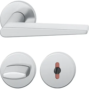 FSB Drückergarnitur 12 1005 ASL auf Rosette WC DIN, Edelstahl matt